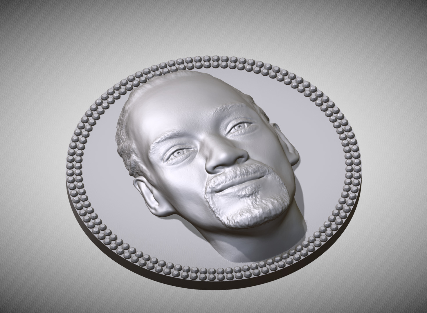 Snoop Dogg medallion pendant 3D printing ready stl obj 3D print model_1