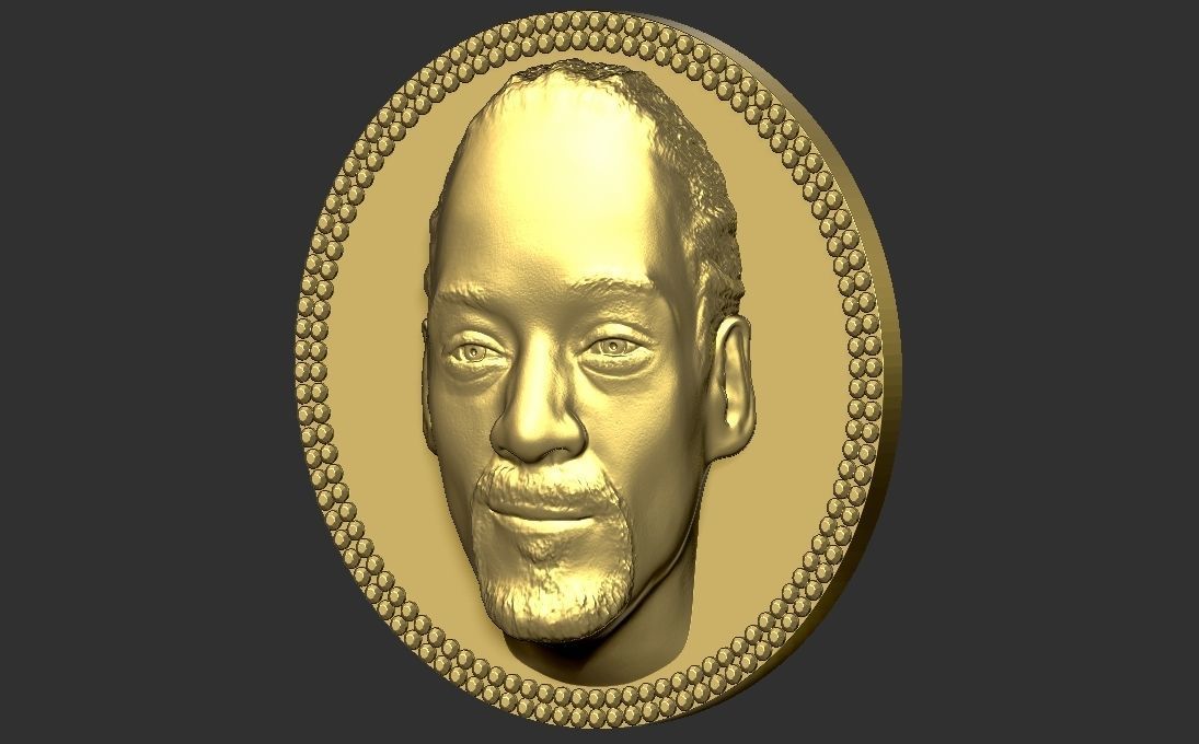Snoop Dogg medallion pendant 3D printing ready stl obj 3D print model_8