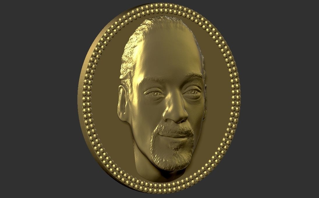 Snoop Dogg medallion pendant 3D printing ready stl obj 3D print model_7
