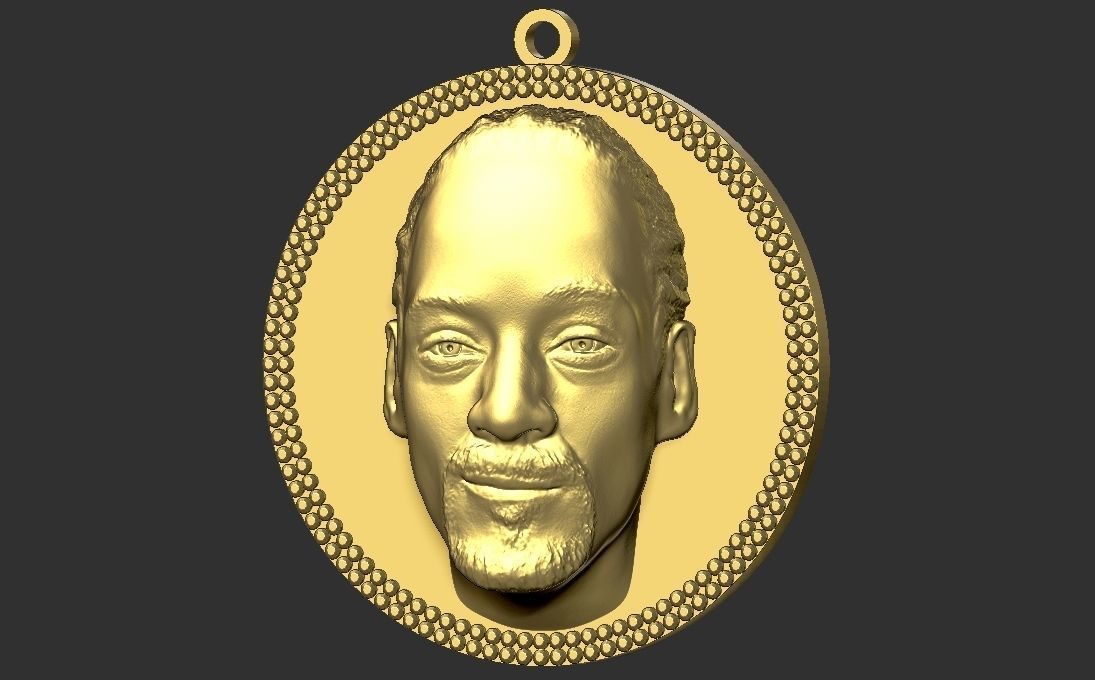 Snoop Dogg medallion pendant 3D printing ready stl obj 3D print model_21