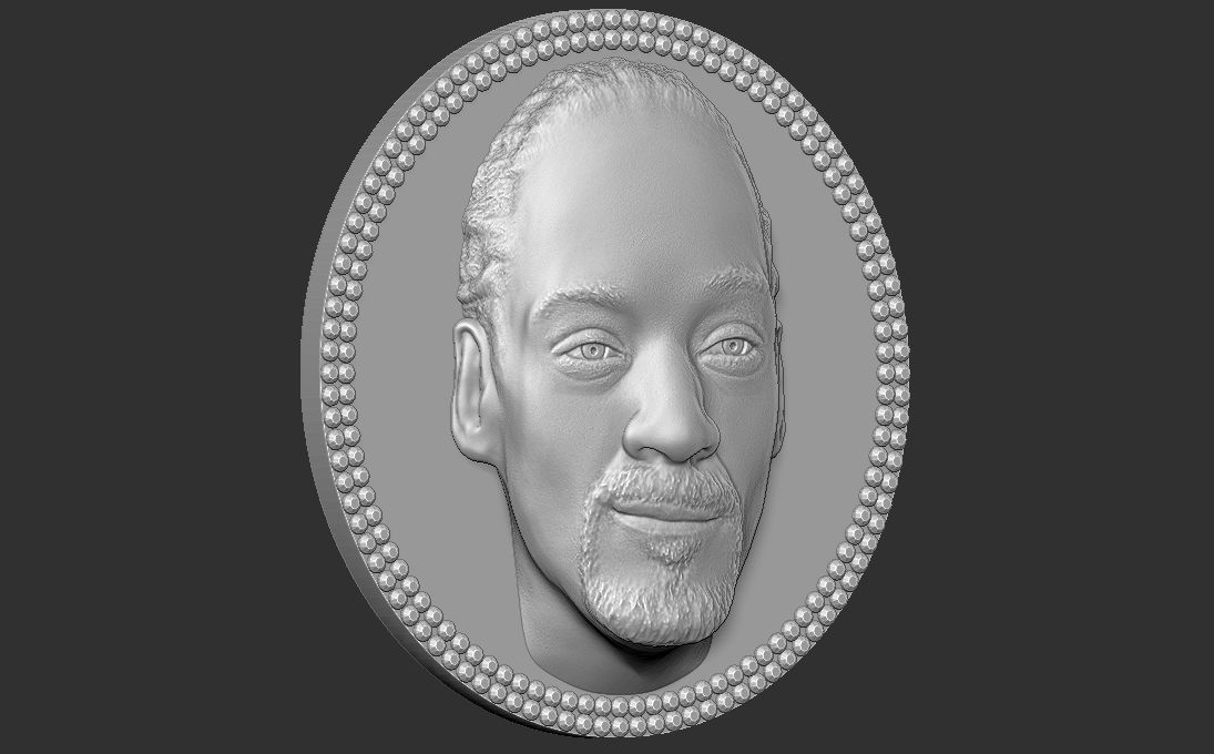 Snoop Dogg medallion pendant 3D printing ready stl obj 3D print model_20