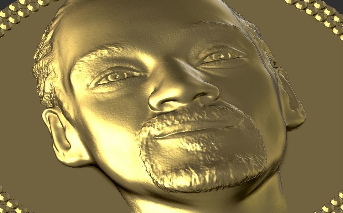 Snoop Dogg medallion pendant 3D printing ready stl obj 3D print model_17