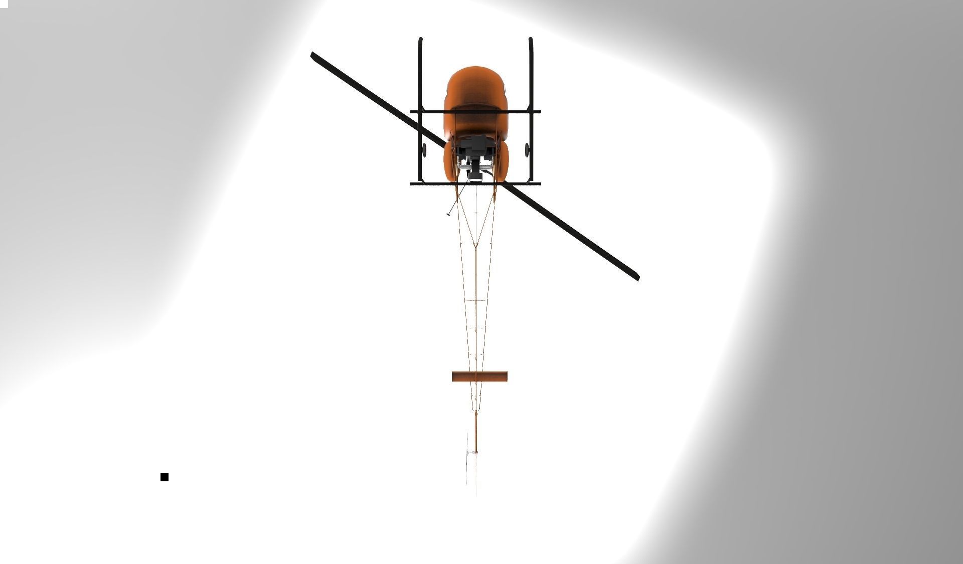 bell 47 orange 3D model_6