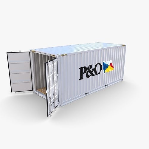 20ft Shipping Container PO Nedlloyd v2 3D model