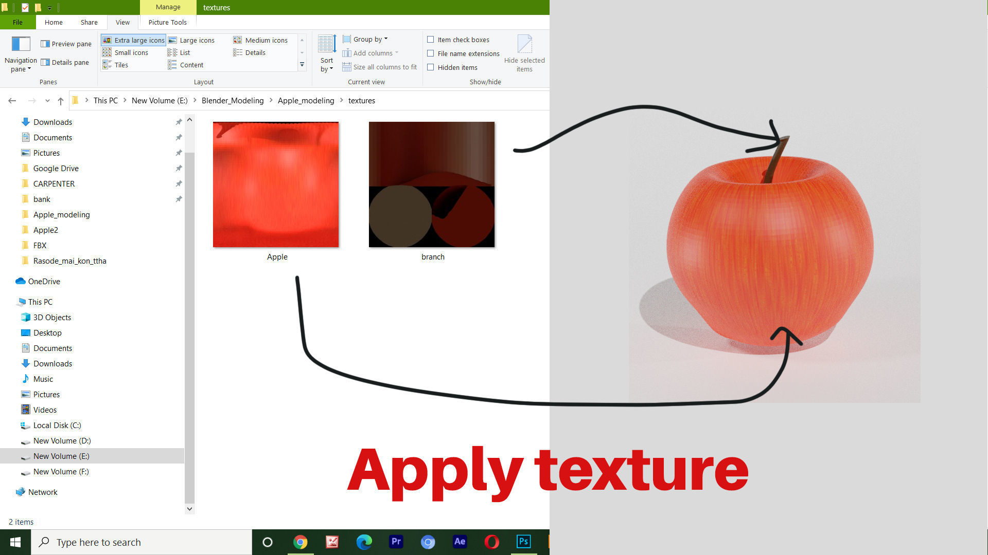 Apple Low-poly 3D model orange Free 3D model_2