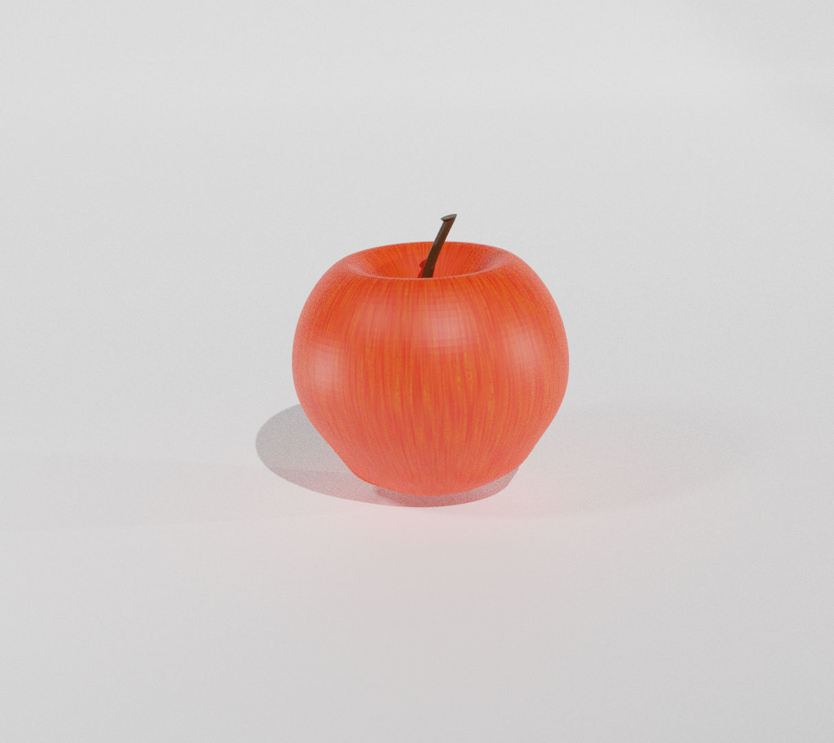 Apple Low-poly 3D model orange Free 3D model_1