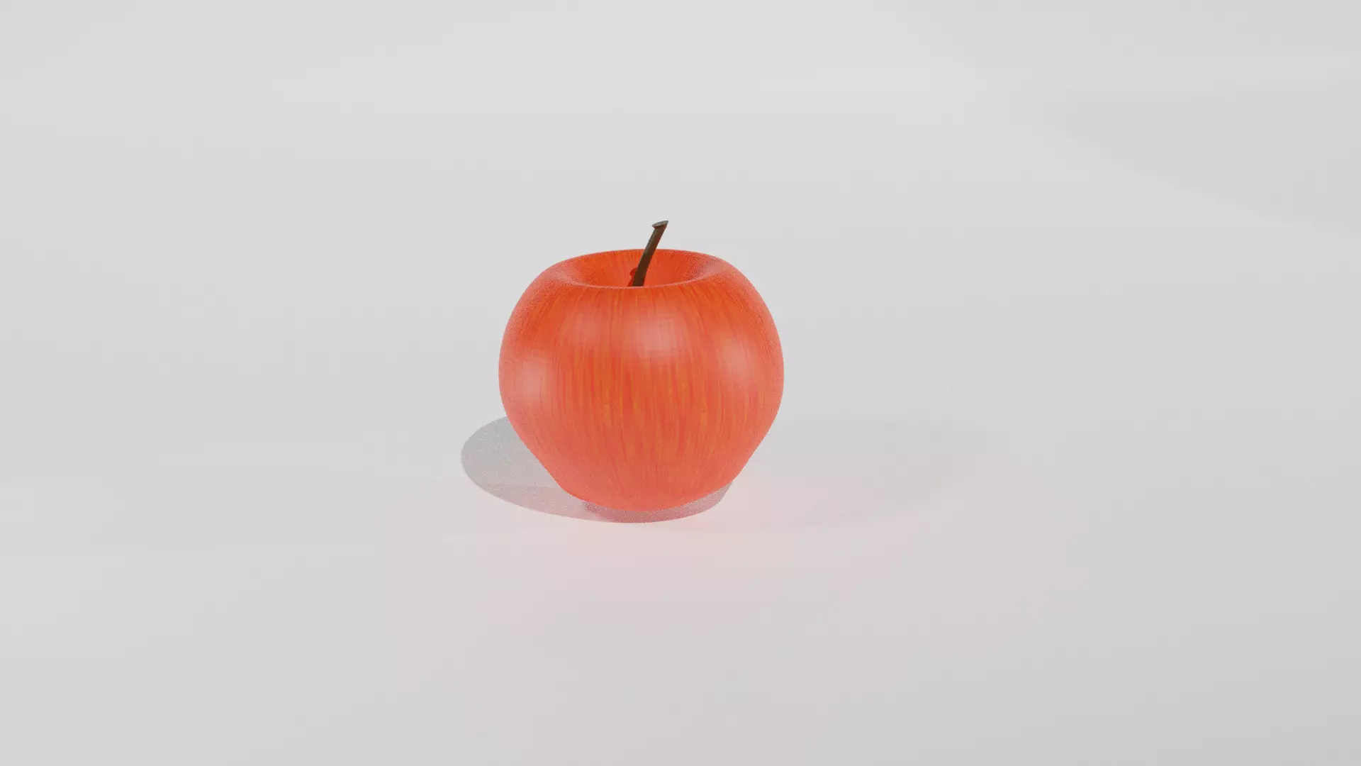 Apple Low-poly 3D model orange Free 3D model_0