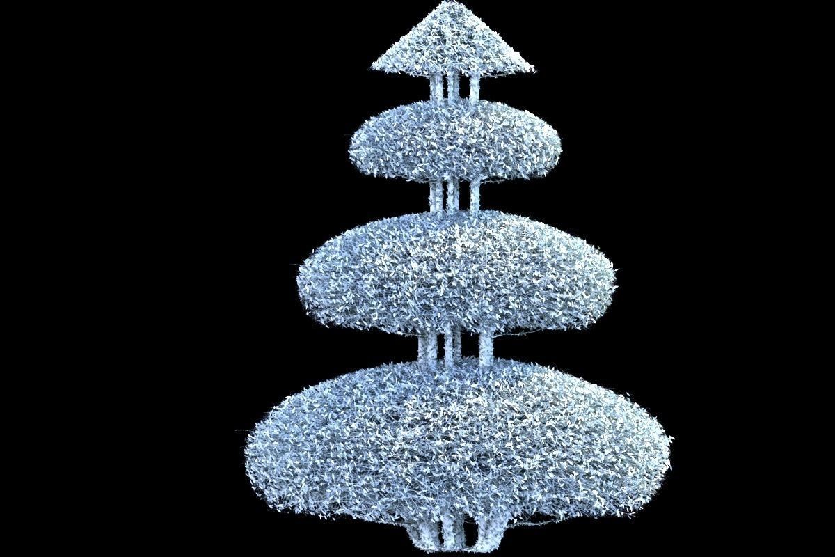 Bush plant Low-poly 3D model_4