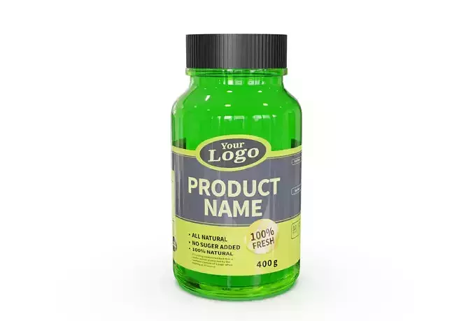 Supplement Plastic Bottle Low-poly 3D model