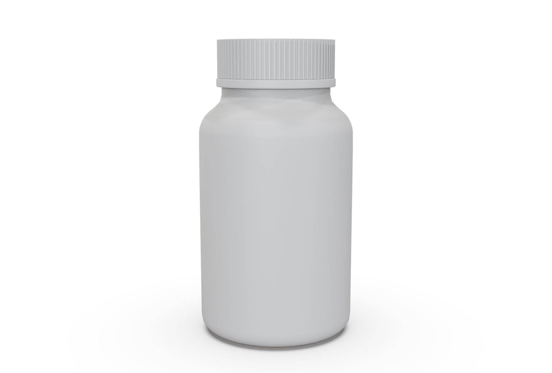 Supplement Plastic Bottle Low-poly 3D model_5