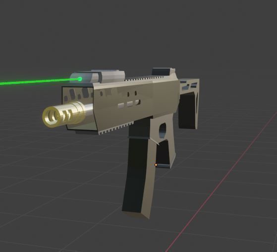 Assault Rifle with laser Attachment Free 3D model_1