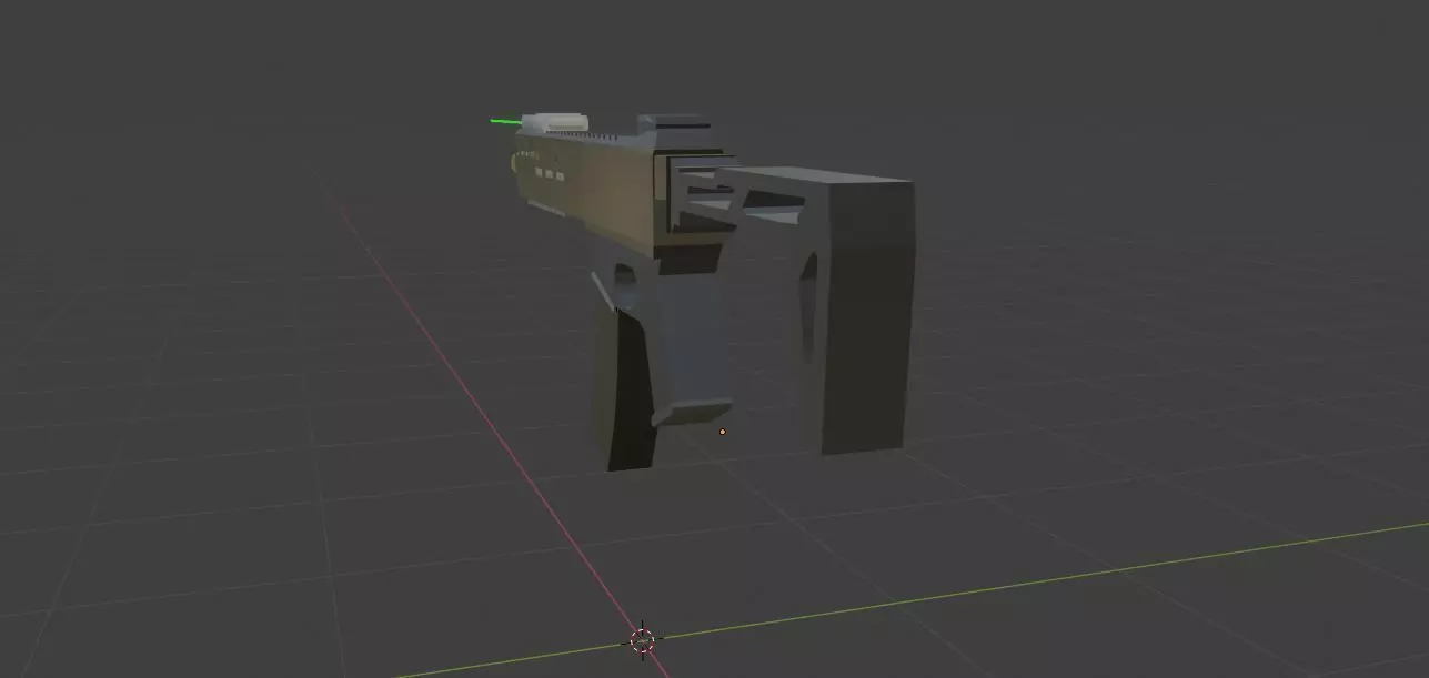 Assault Rifle with laser Attachment Free 3D model_0