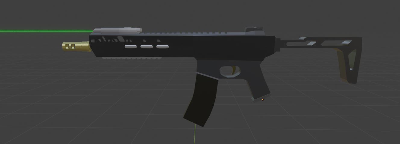 Assault Rifle with laser Attachment Free 3D model_3