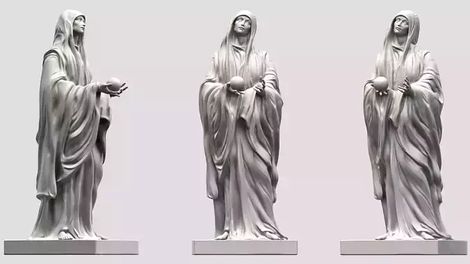 Virgin statue with cloak