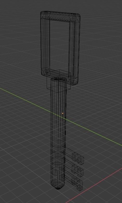 Old Key - Rusty Iron Material 4 Low-poly 3D model_2