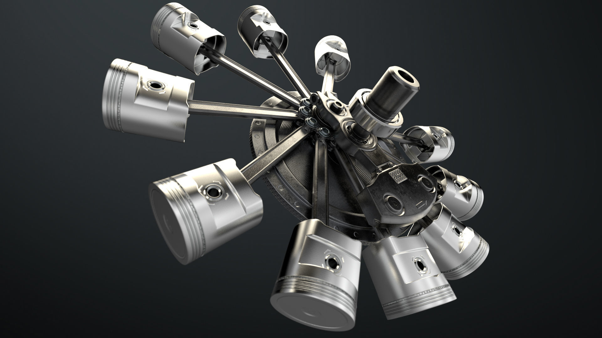 Aircraft Engine 3D model_3