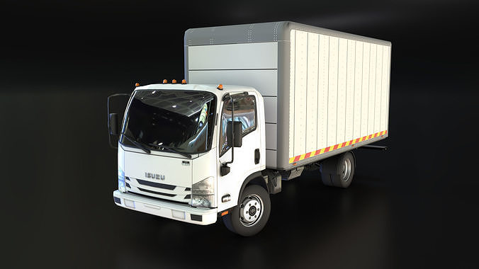 ISUZU NPR 2018 Low-poly 3D model 4