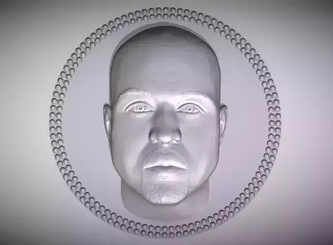 Kanye West medallion pendant 3D printing ready stl obj 3D print model