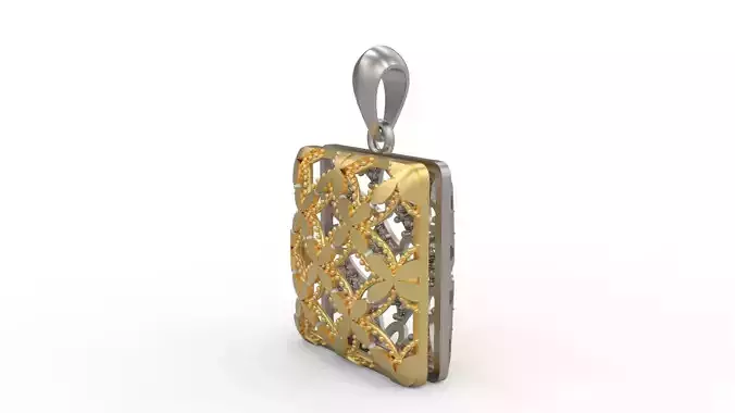 Ultra Vision Square Multistone Women Pendant