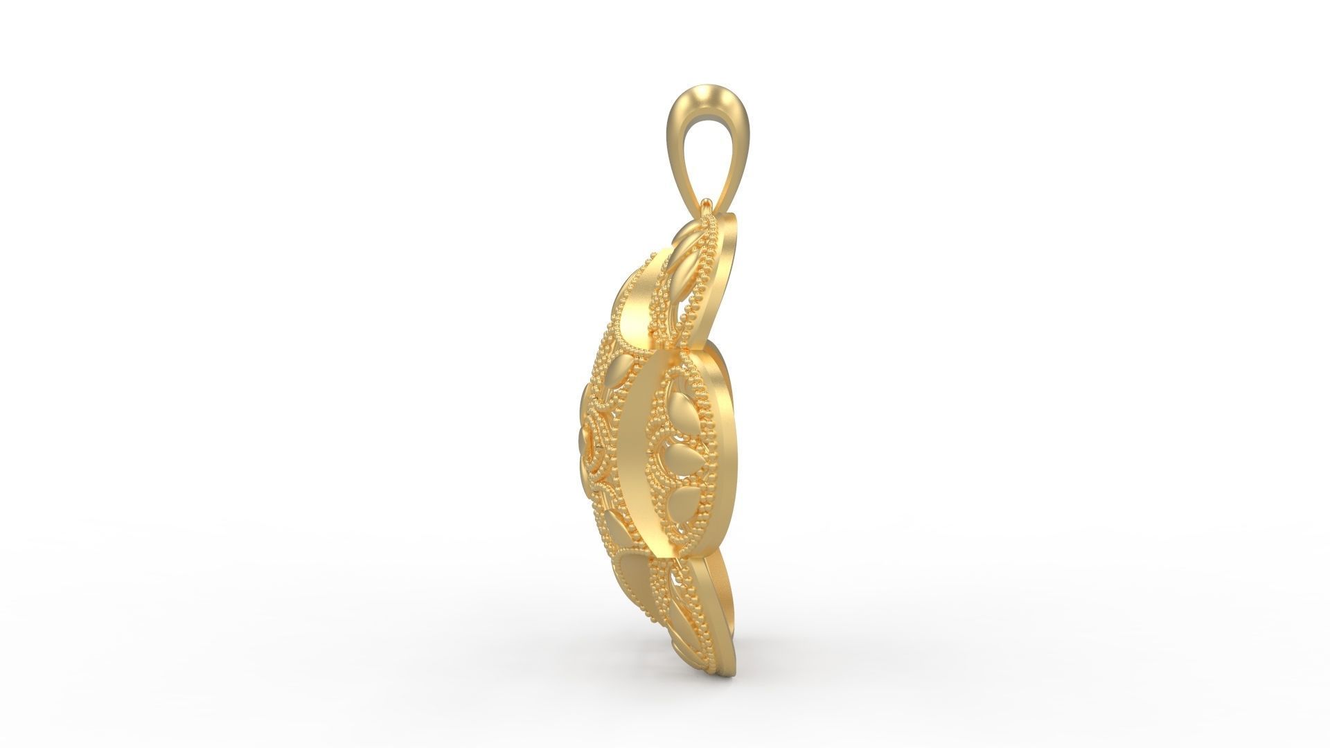 Ultra Vision Ivy Leaf Women Pendant 3D print model_4