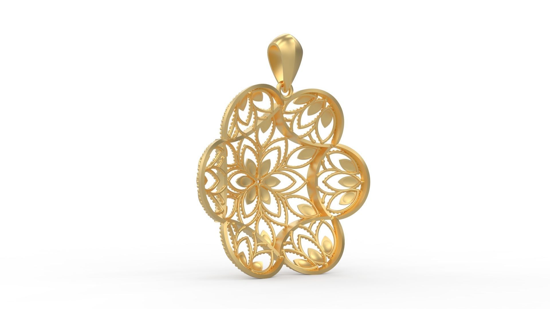 Ultra Vision Ivy Leaf Women Pendant 3D print model_5