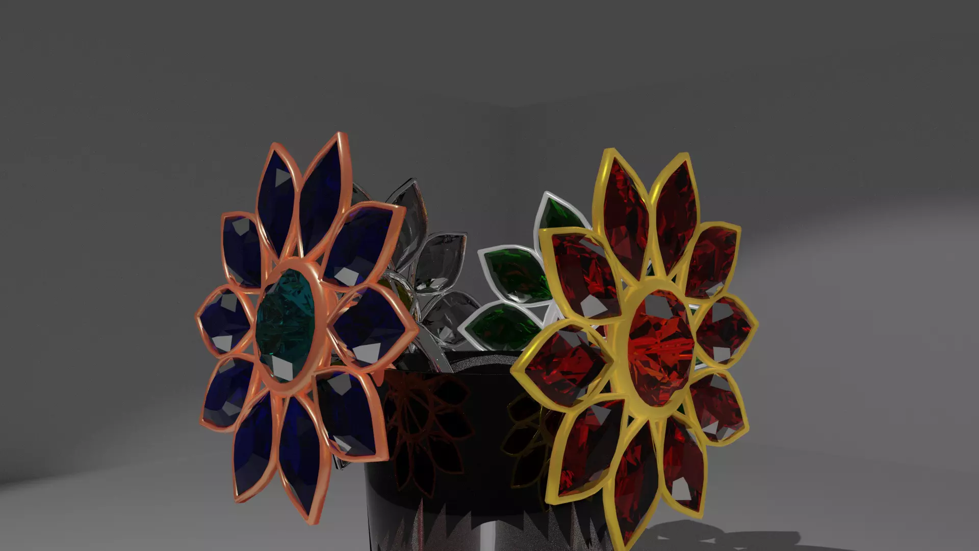 Precious flowers  3D model_0