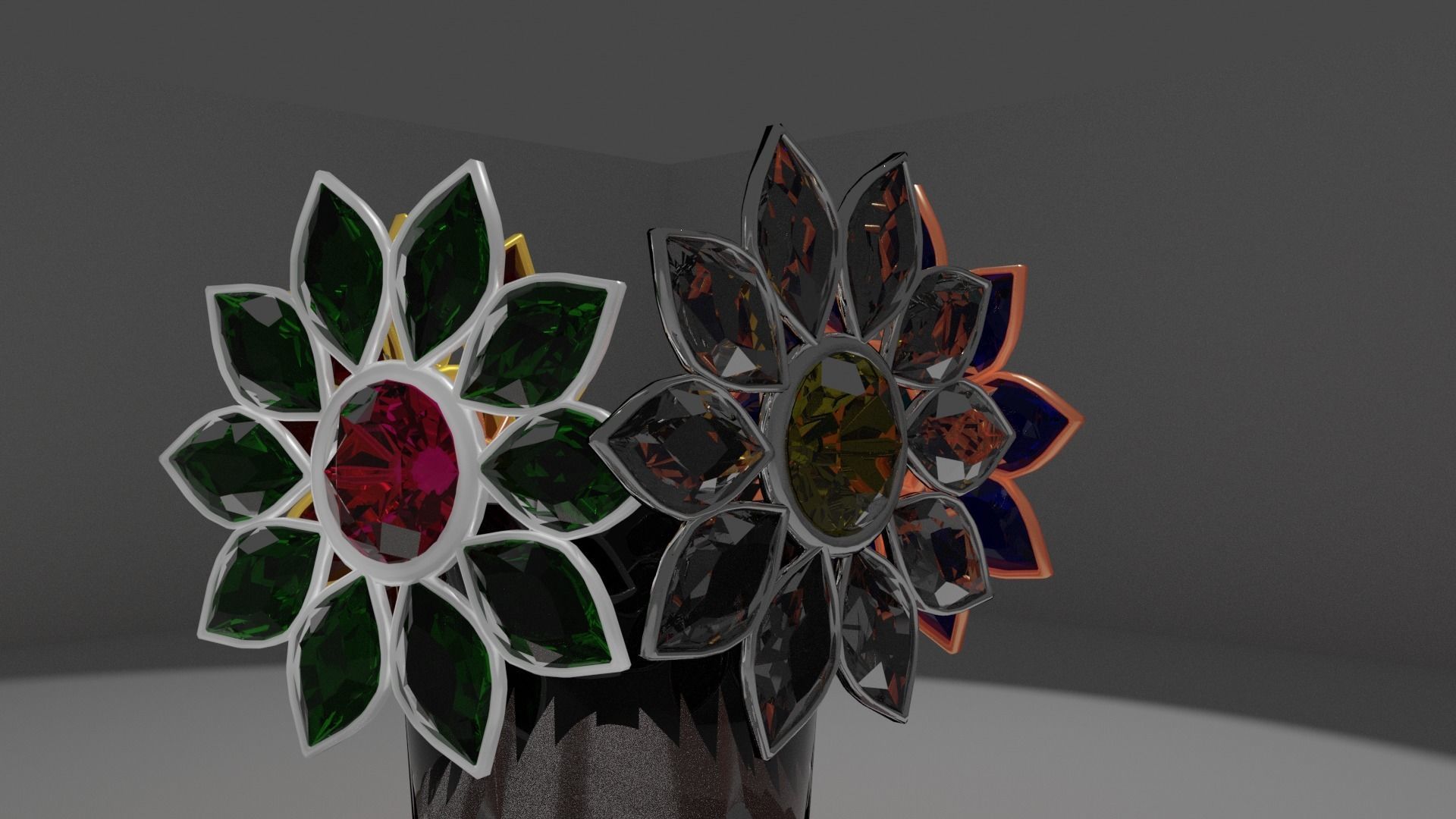 Precious flowers  3D model_3