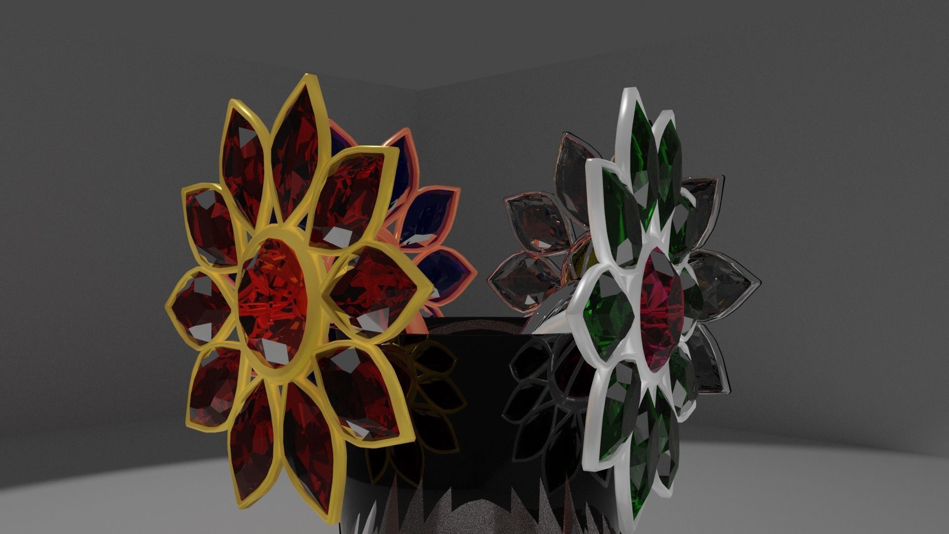 Precious flowers  3D model_4