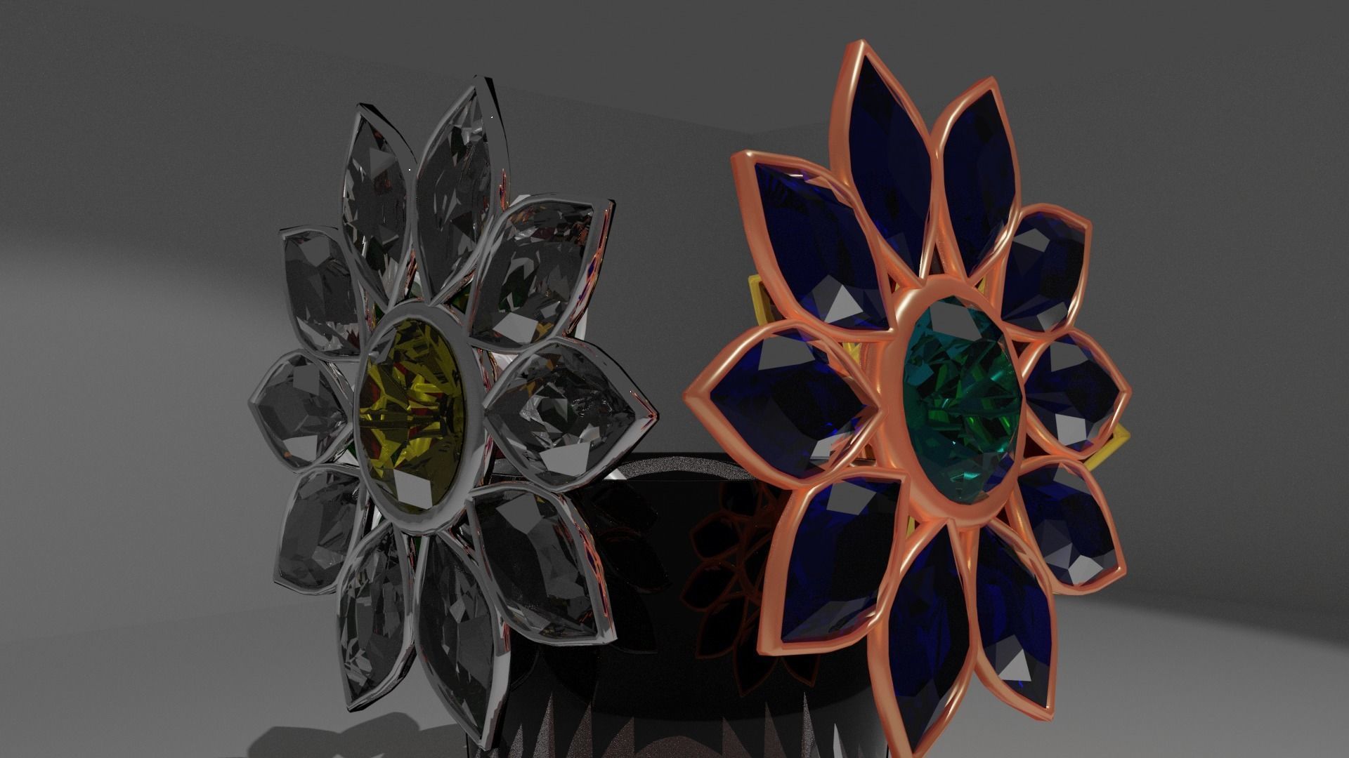 Precious flowers  3D model_2
