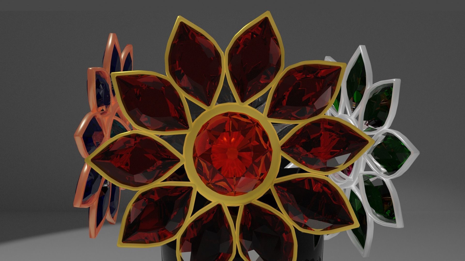 Precious flowers  3D model_5