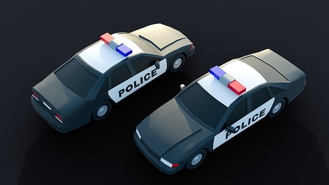 Low-poly Chevrolet Police Car Low-poly 3D model