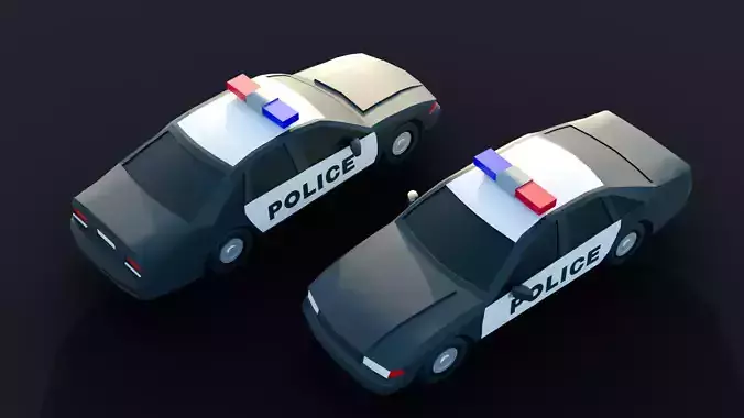 Low-poly Chevrolet Police Car