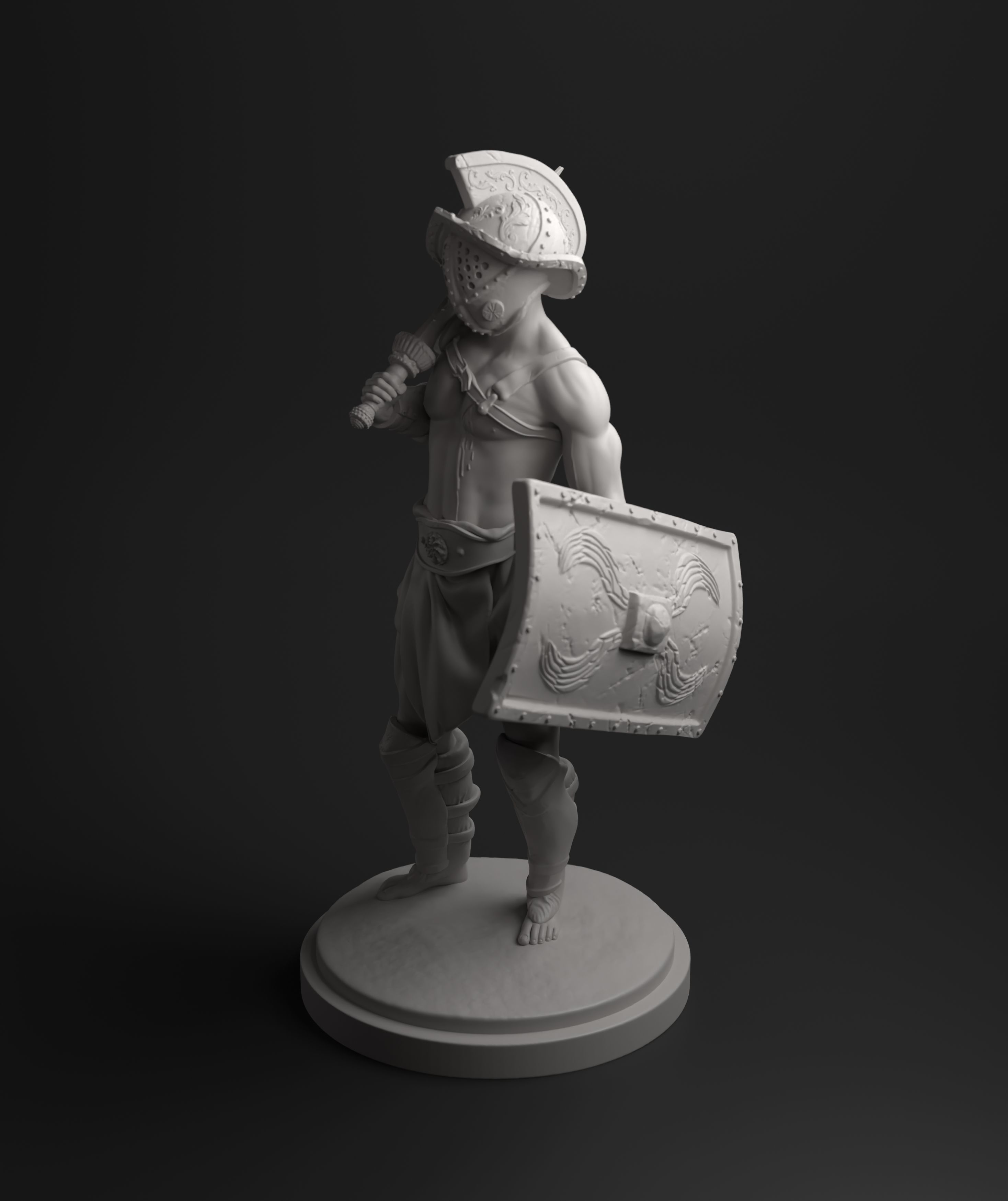Murmillo gladiator intended for 3D printing 3D print model_8