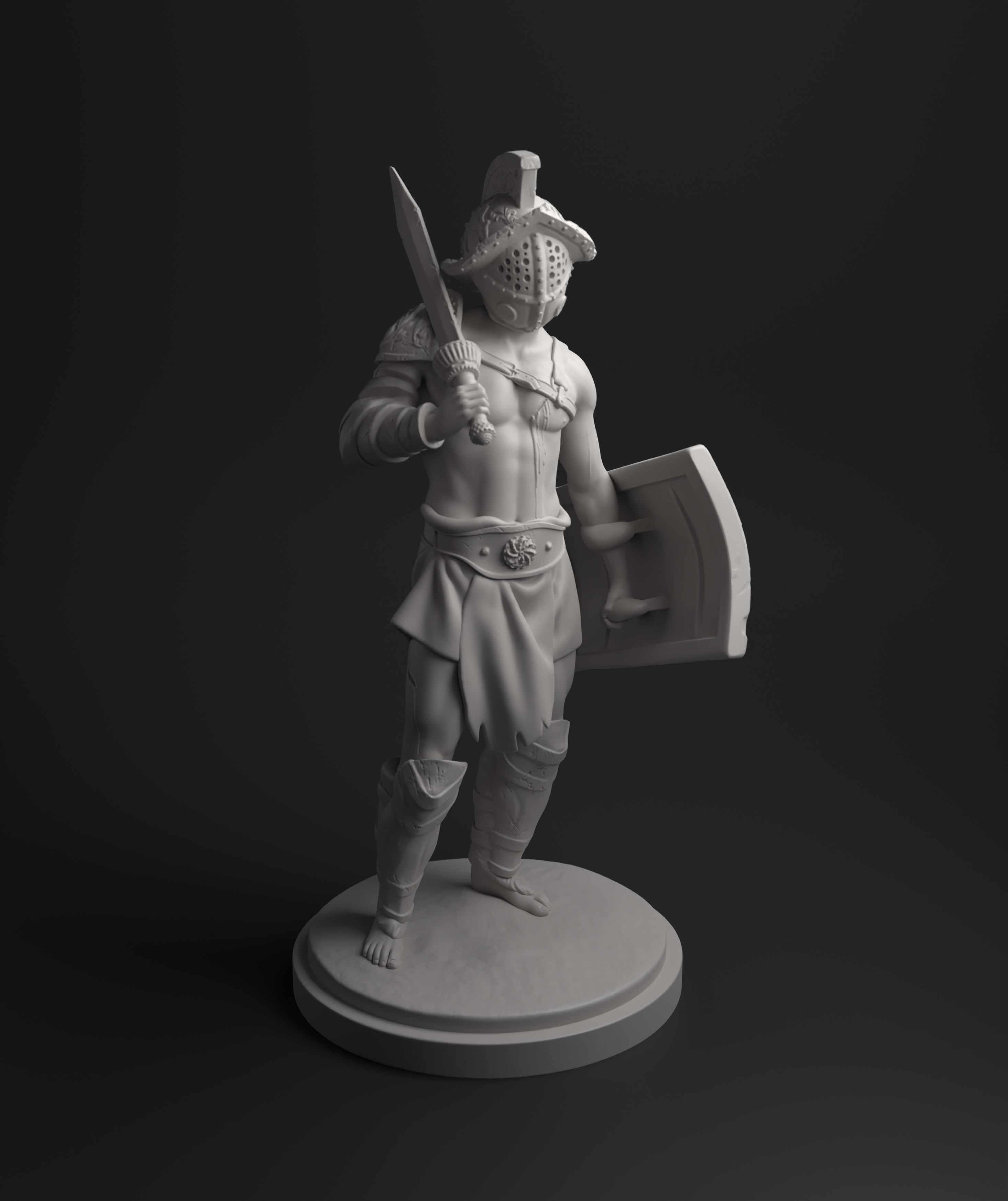 Murmillo gladiator intended for 3D printing 3D print model_6