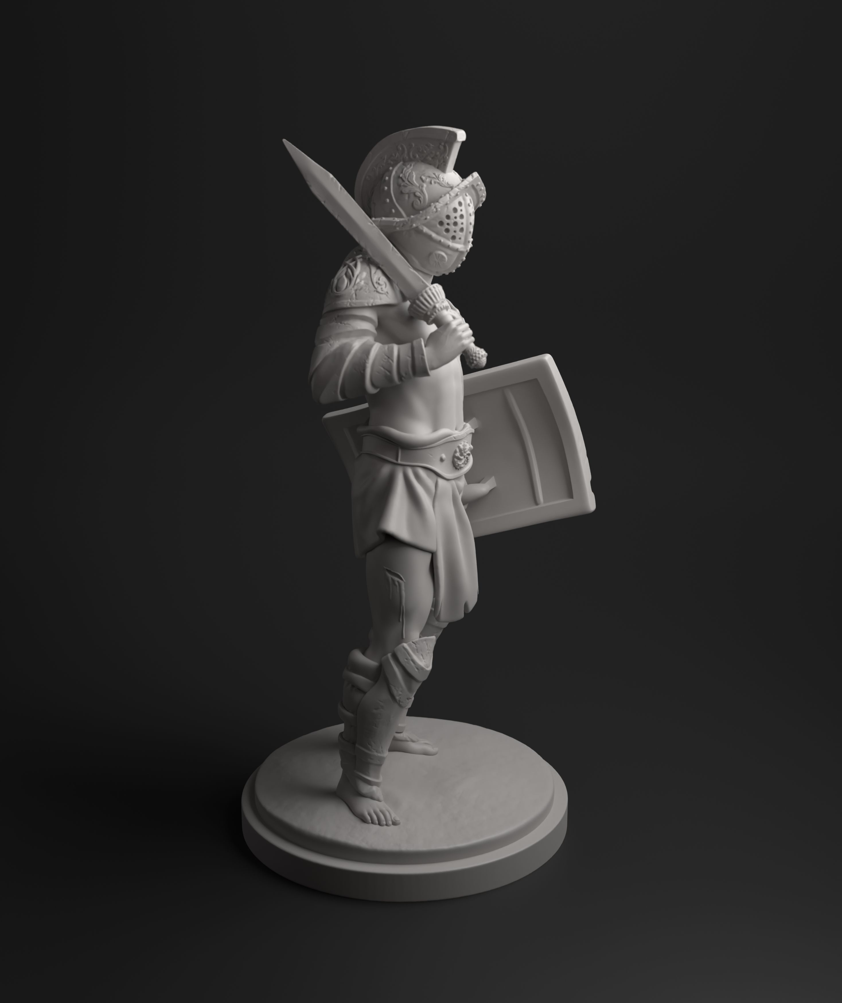 Murmillo gladiator intended for 3D printing 3D print model_5