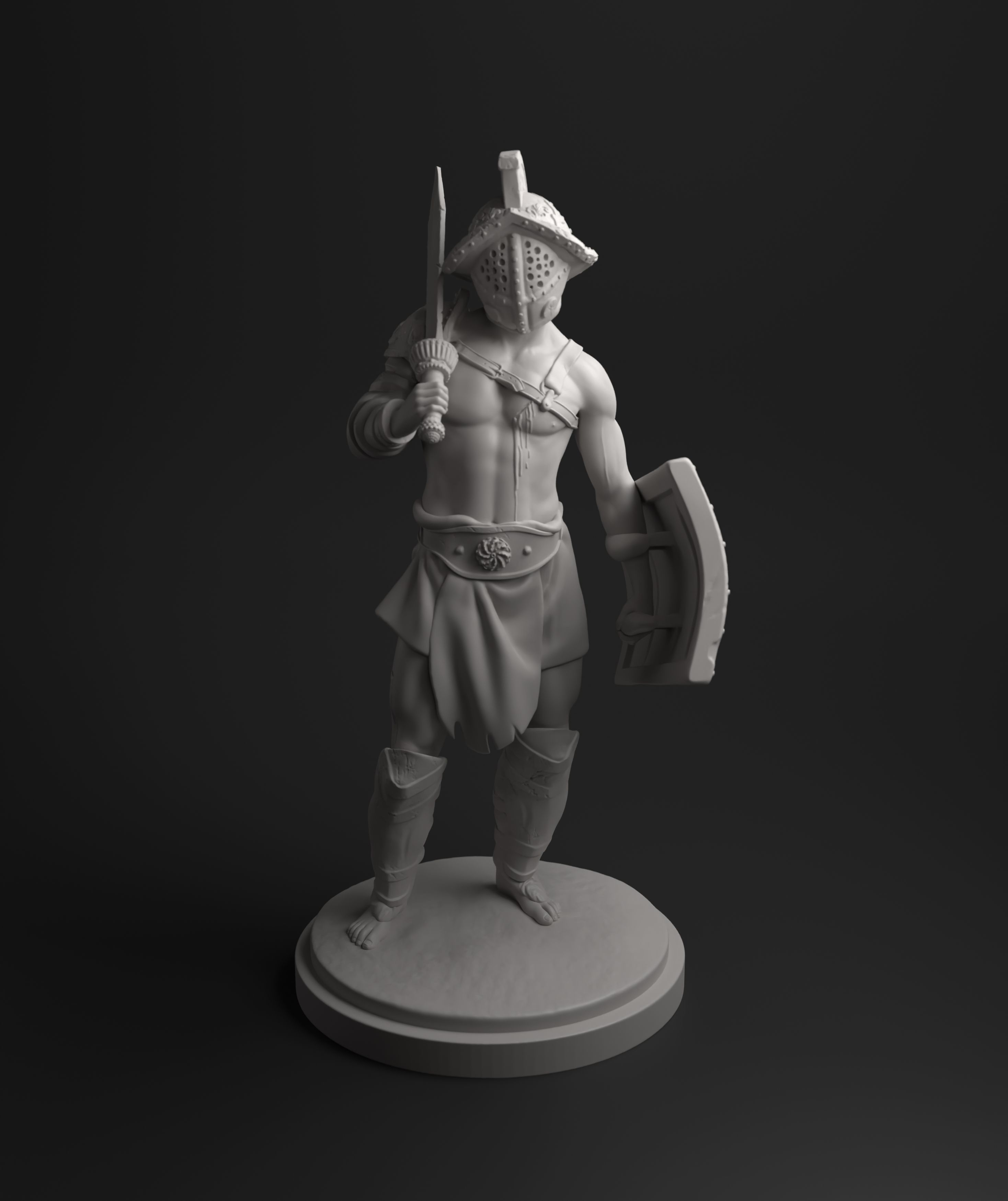 Murmillo gladiator intended for 3D printing 3D print model_7