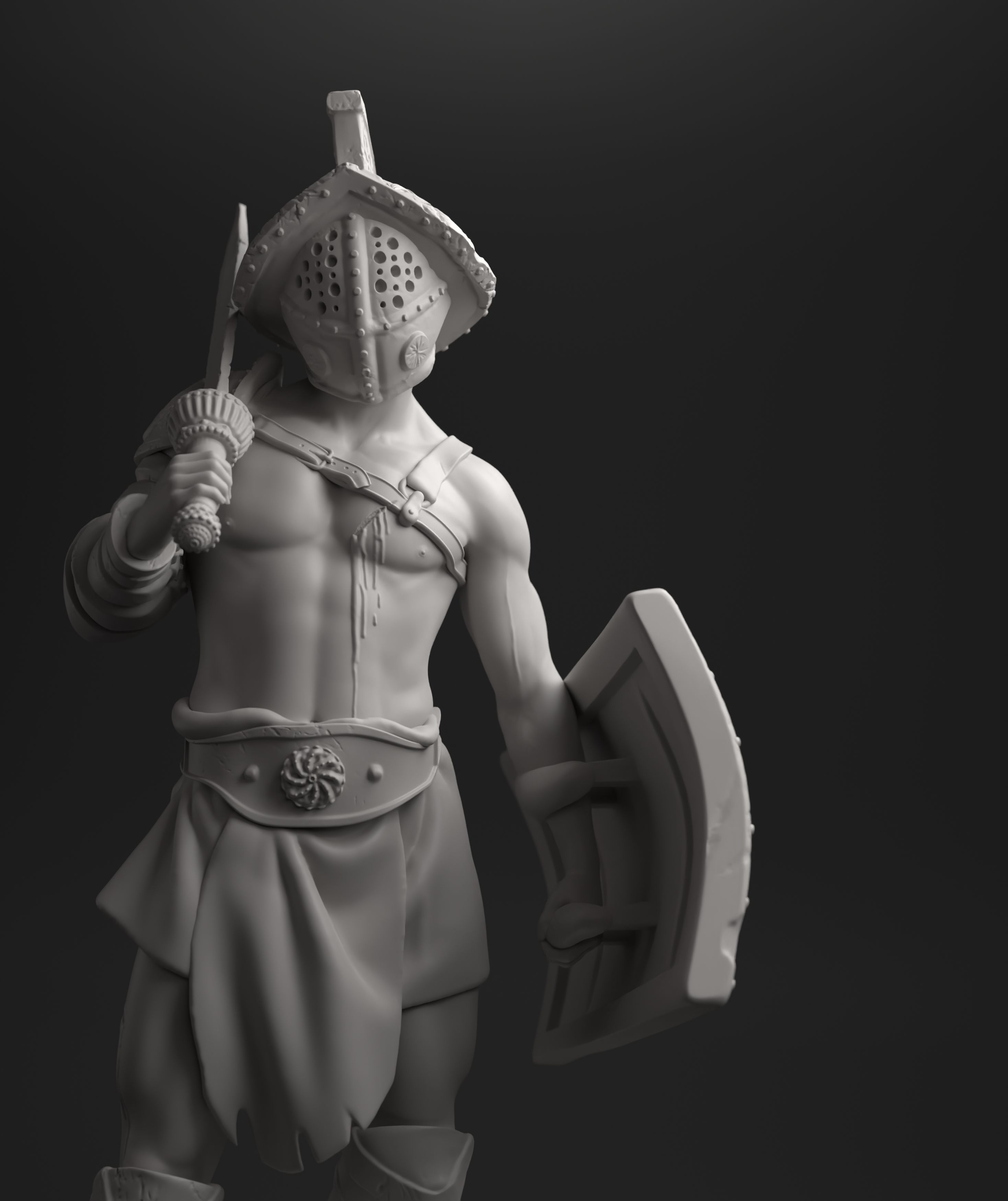 Murmillo gladiator intended for 3D printing 3D print model_2