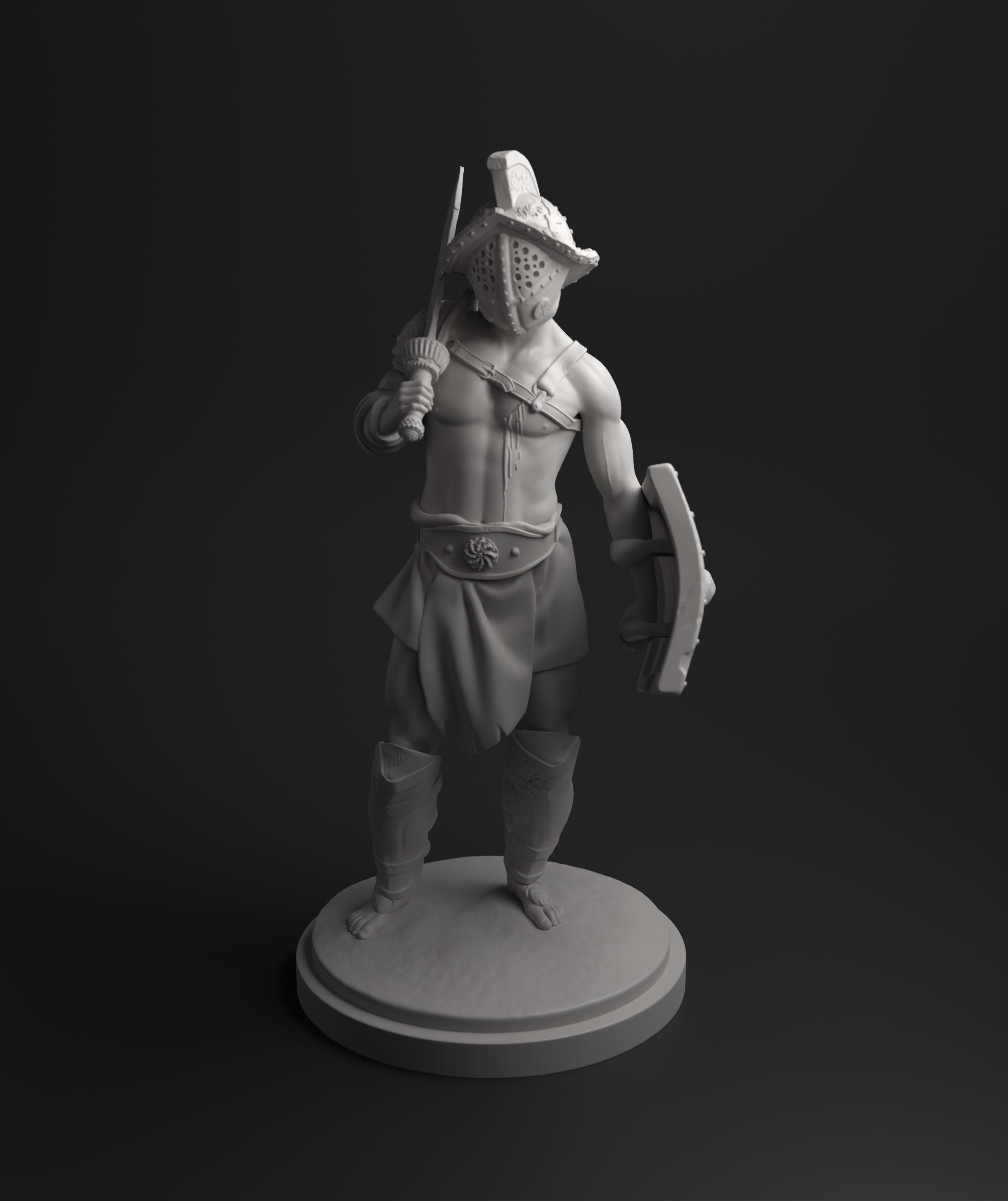 Murmillo gladiator intended for 3D printing 3D print model_3