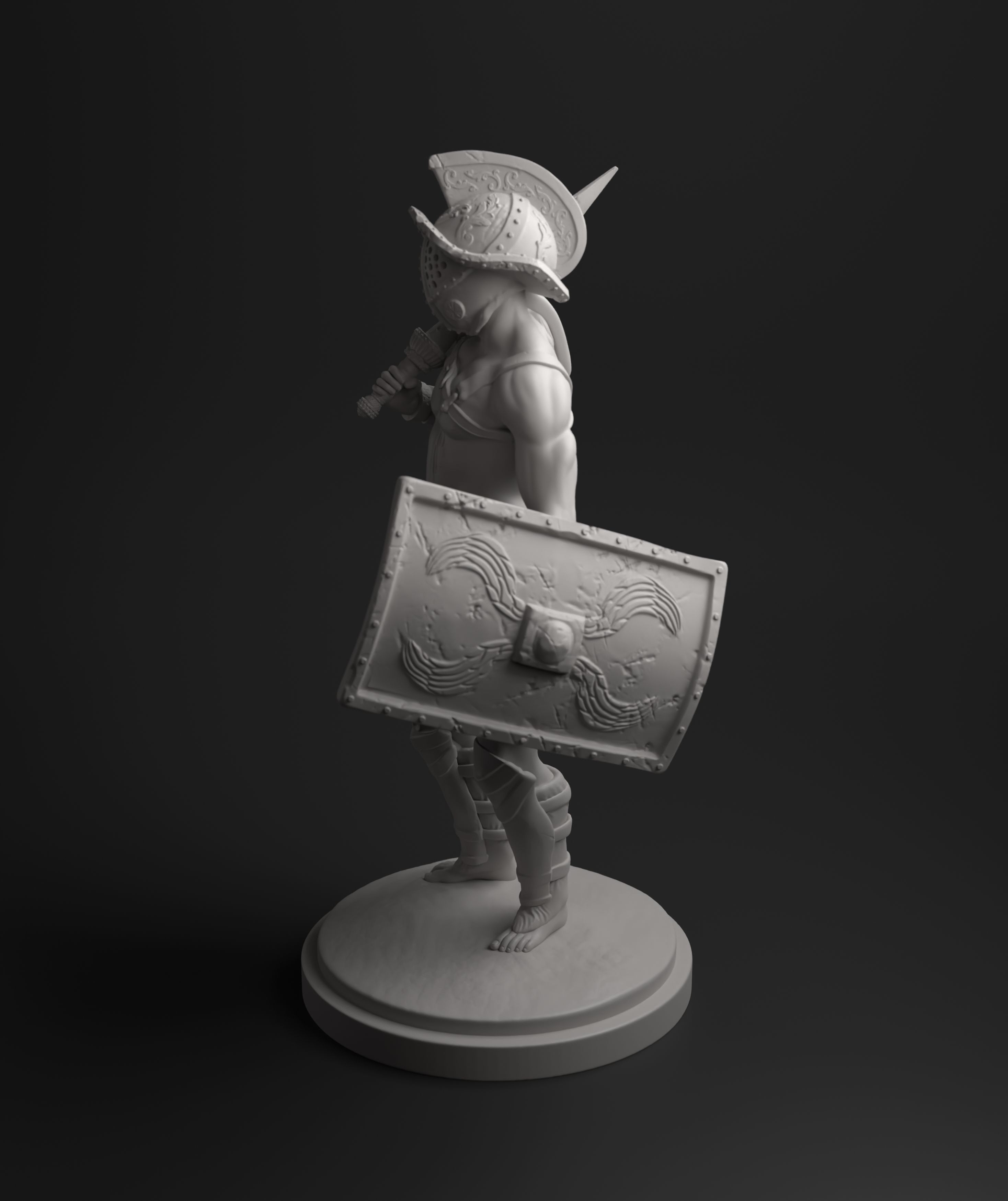 Murmillo gladiator intended for 3D printing 3D print model_9