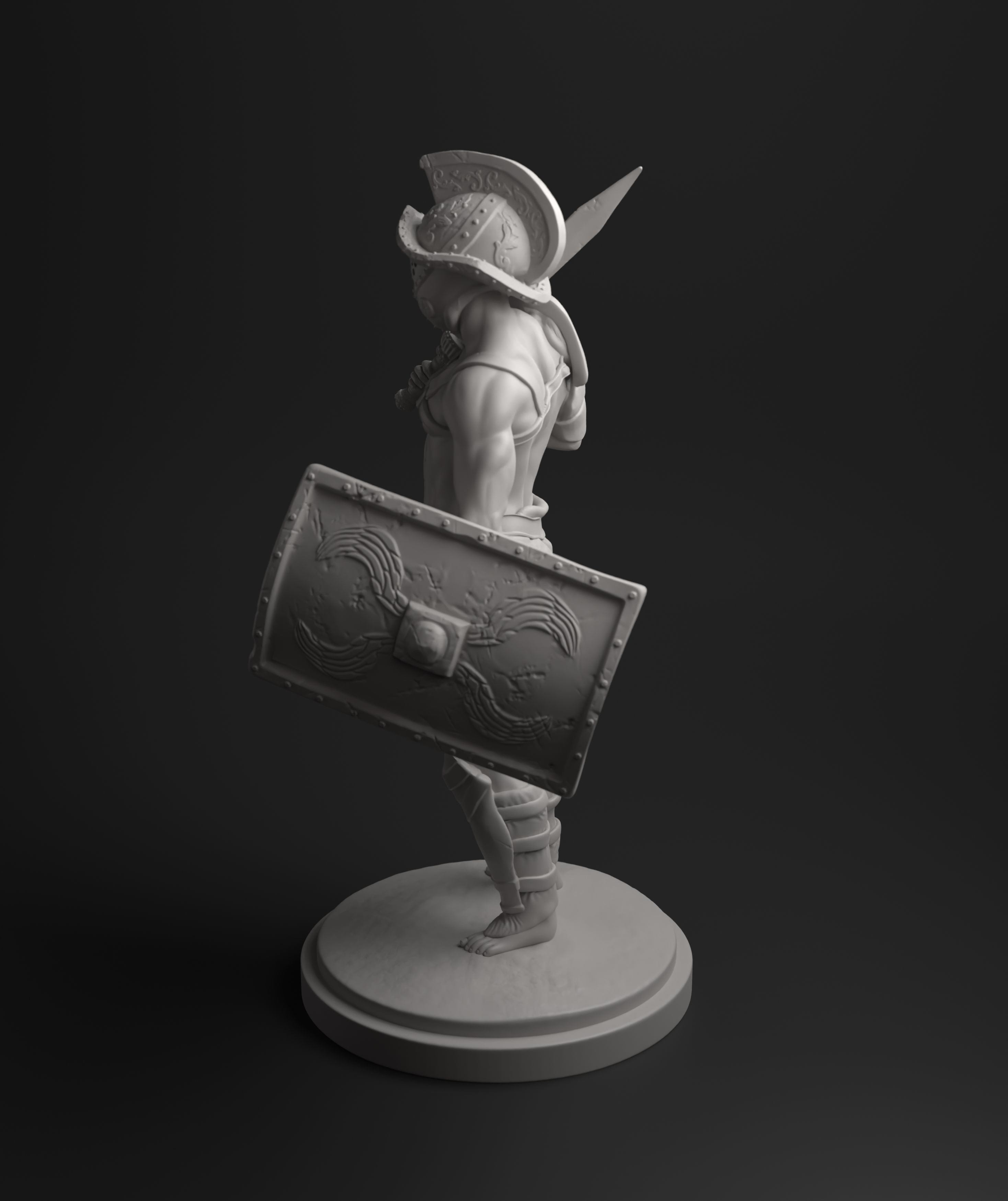 Murmillo gladiator intended for 3D printing 3D print model_10