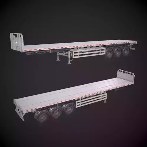 Flatbed Container Low-poly 3D model