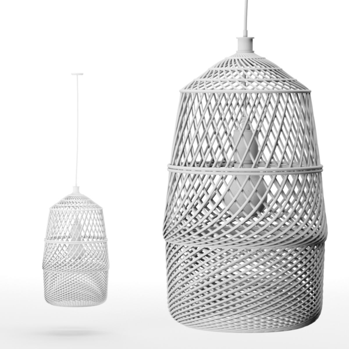 Wood light 04 Low-poly 3D model_1