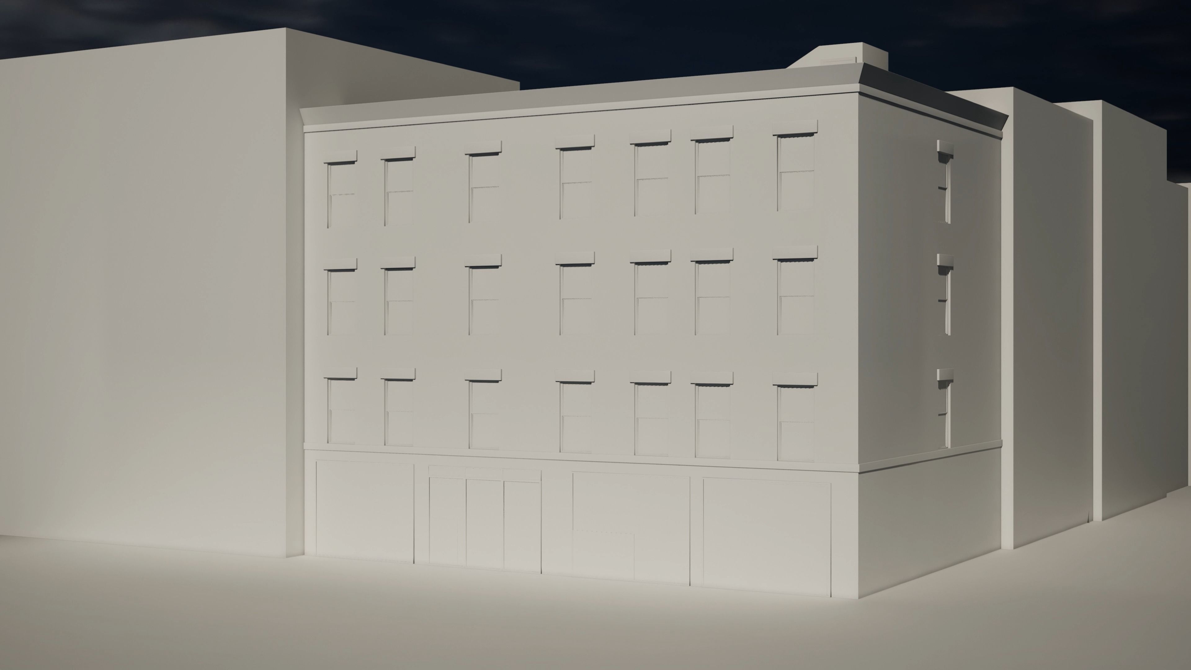 Building 01 Free low-poly 3D model_7