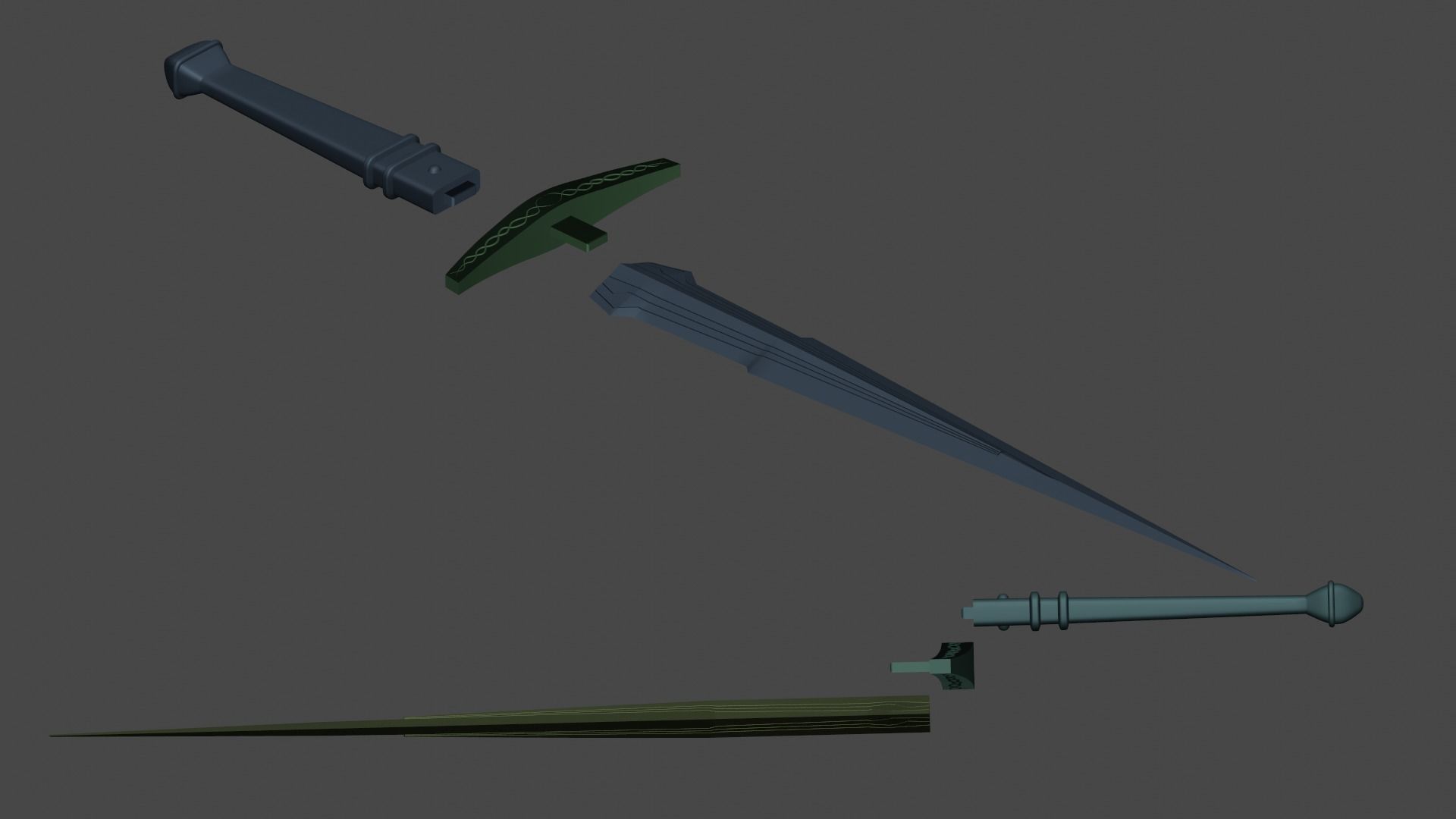 Loki Dagger 3D print model_6