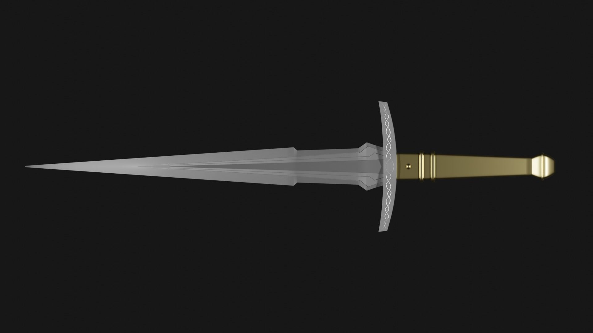 Loki Dagger 3D print model_3