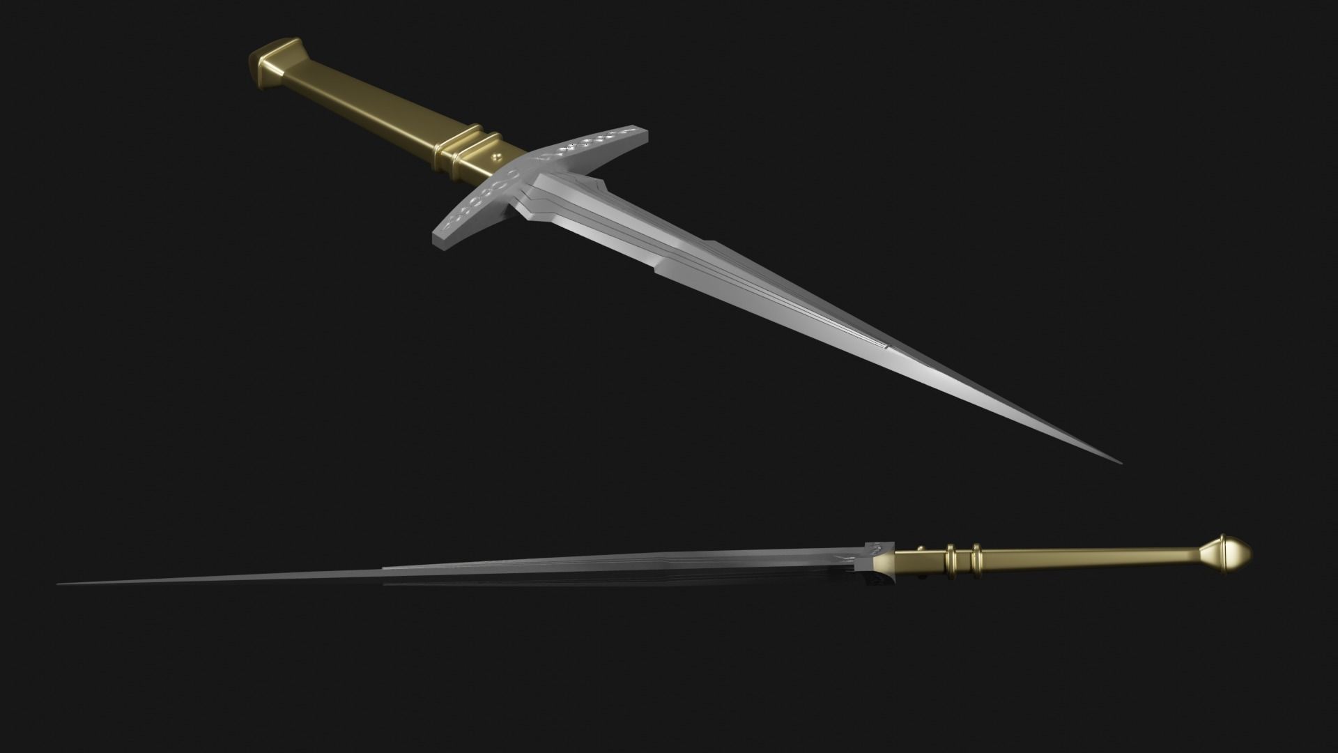 Loki Dagger 3D print model_4