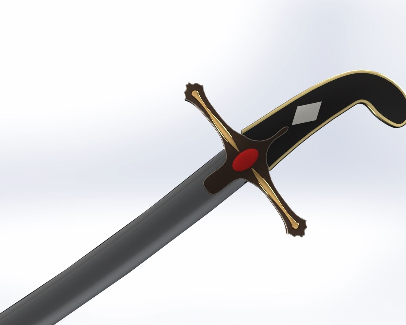 Arabic sword 3D model_4