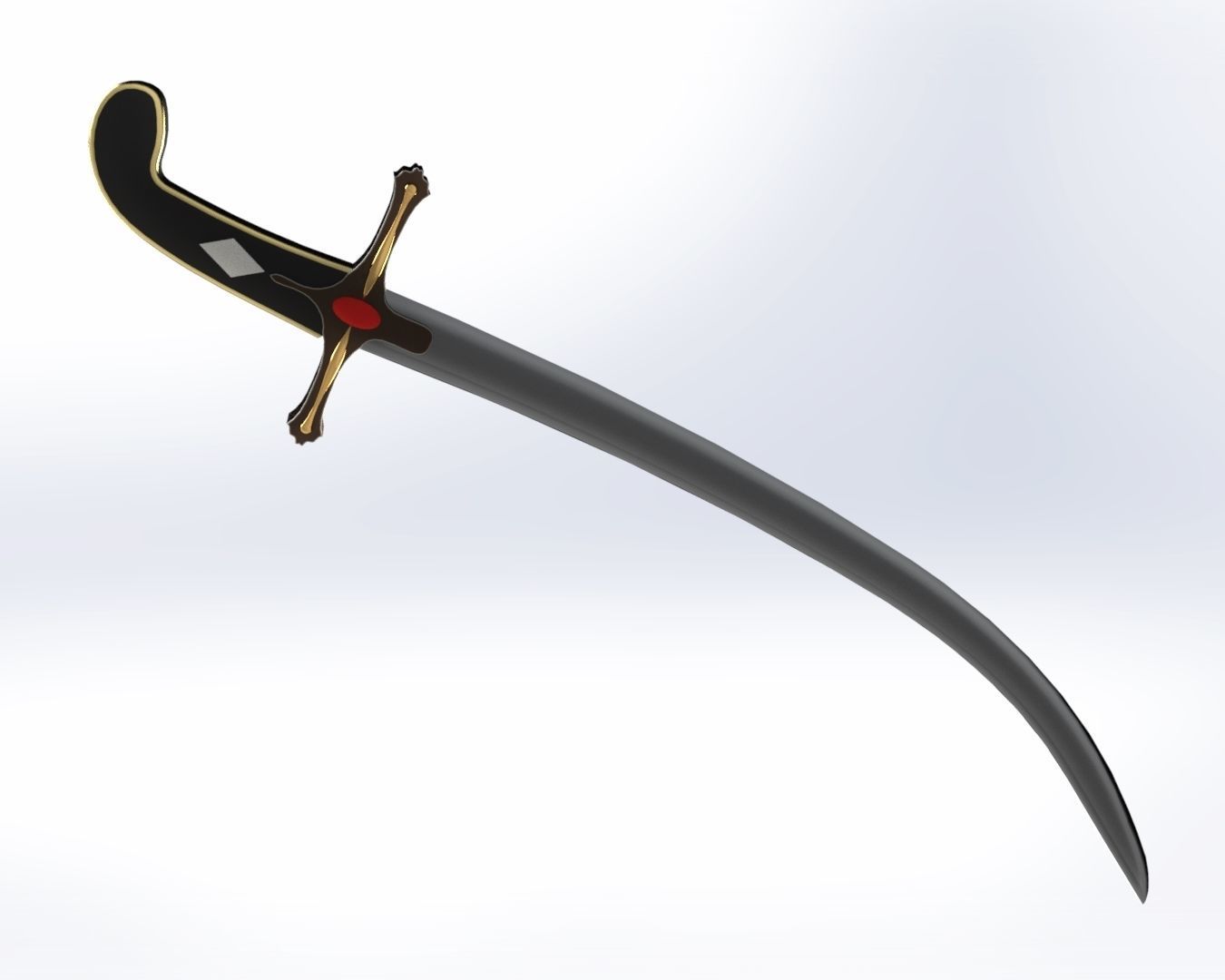 Arabic sword 3D model_2