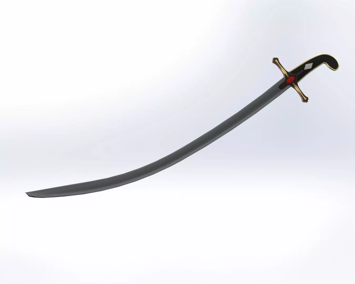 Arabic sword 3D model_0