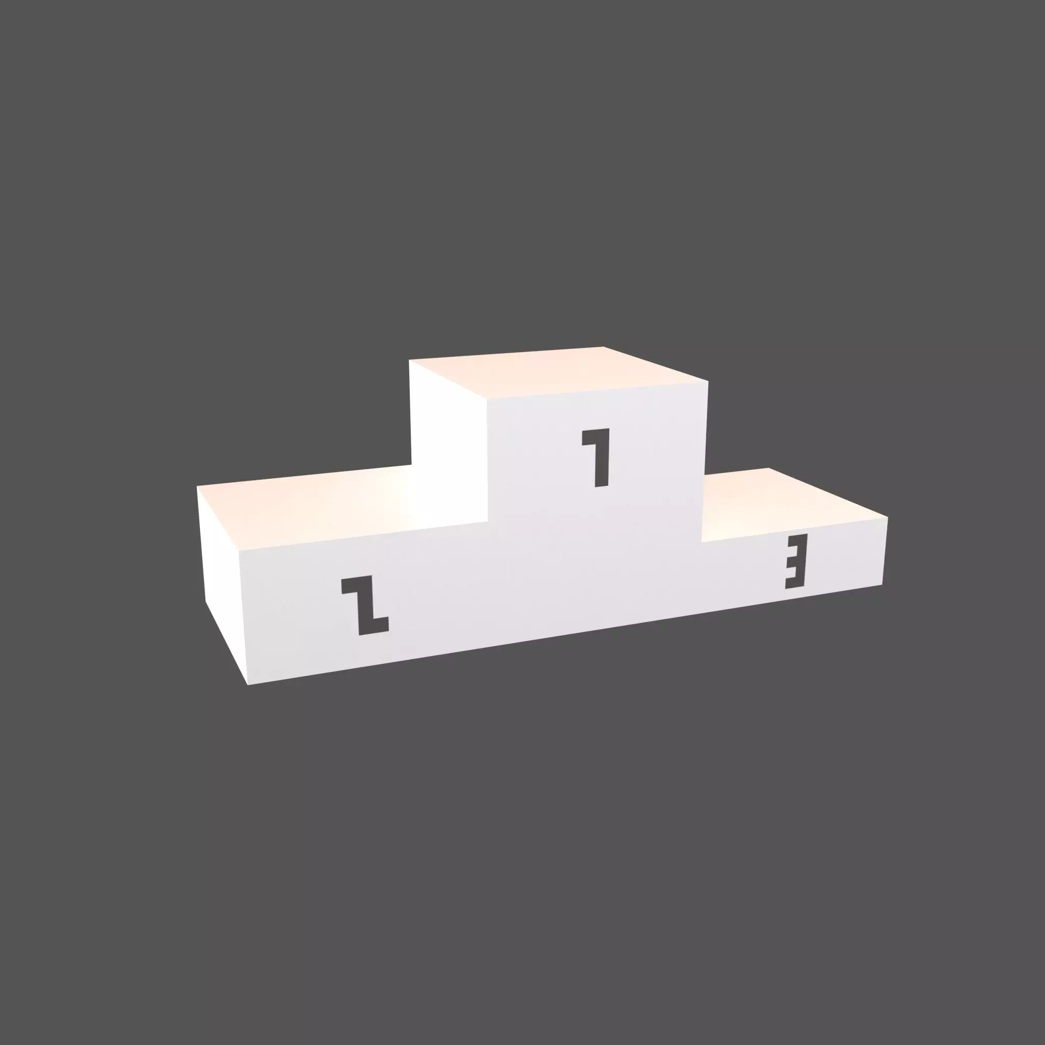 Voxel Podium v1 001 Low-poly 3D model_0